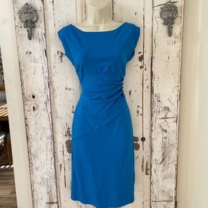 Diane Von Furstenberg DVF Size 2 Woman's Blue Dress Sleeveless Sheath Career
